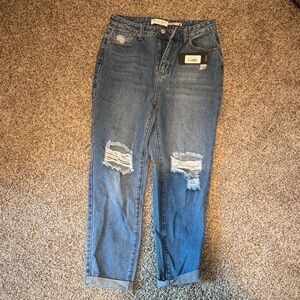 Casual Blue Boyfriend Jeans